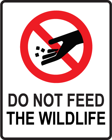 Please Do Not Feed The Wildlife.