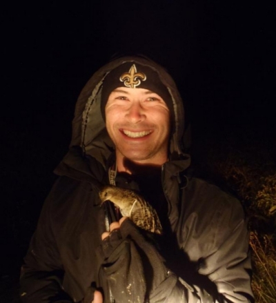 Matt holding a Yellow Rail